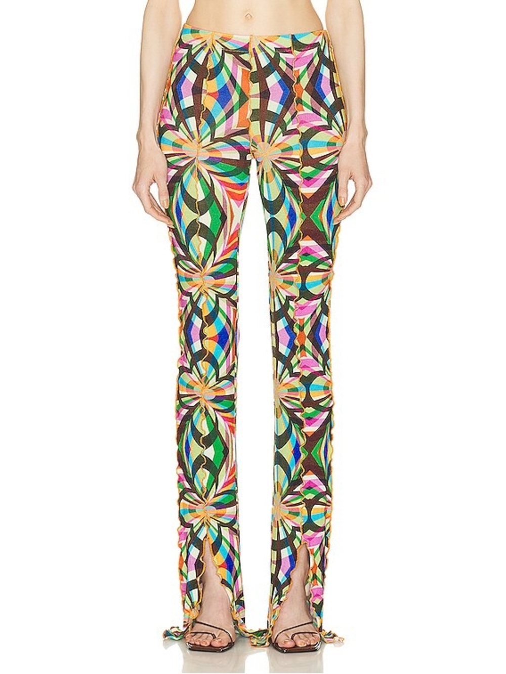 SIEDRES Mult Pants in Multi Abstract Sz Medium
